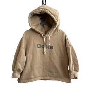 OAKS Tan Cropped Hoodie 3-4Y)